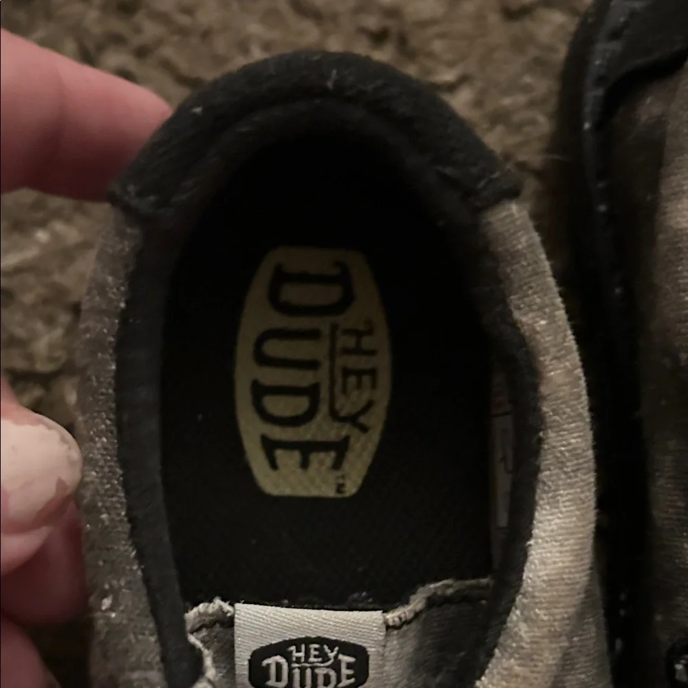 Hey Dude Kids Black and Gray Moccasins